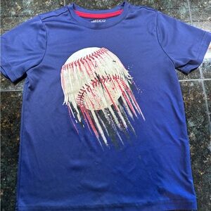 BCG Blue Baseball Graphic Kids Shirt